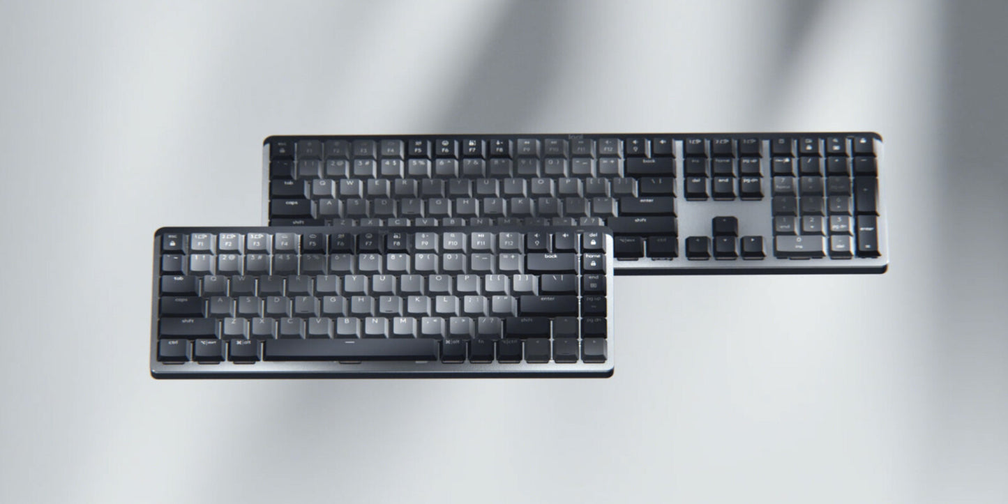 Logitech 920-010753 tangentbord Kontor Trådlös RF + Bluetooth QWERTY Nordic grafit, Grå