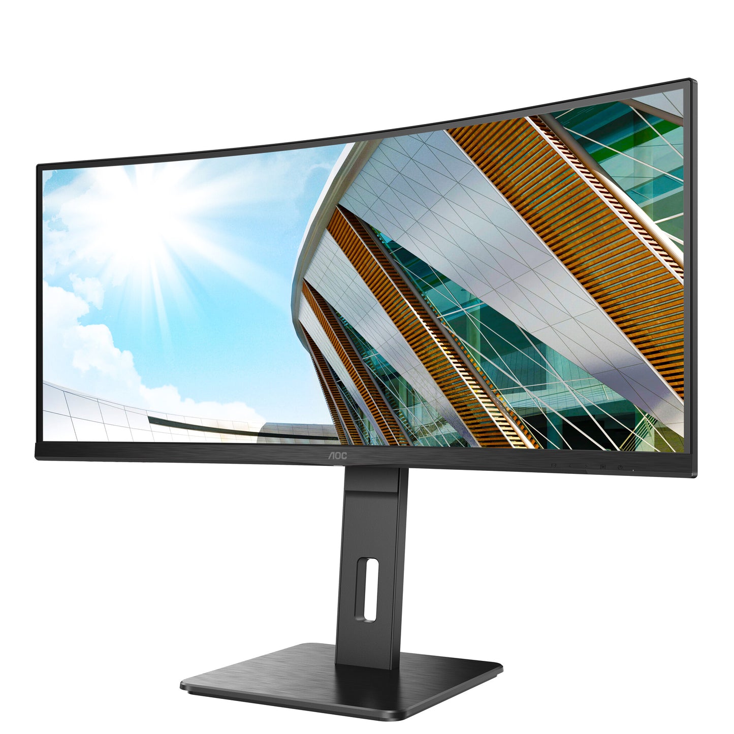 AOC P2 CU34P2A LED display 86,4 cm (34") 3440 x 1440 pixlar Quad HD Svart