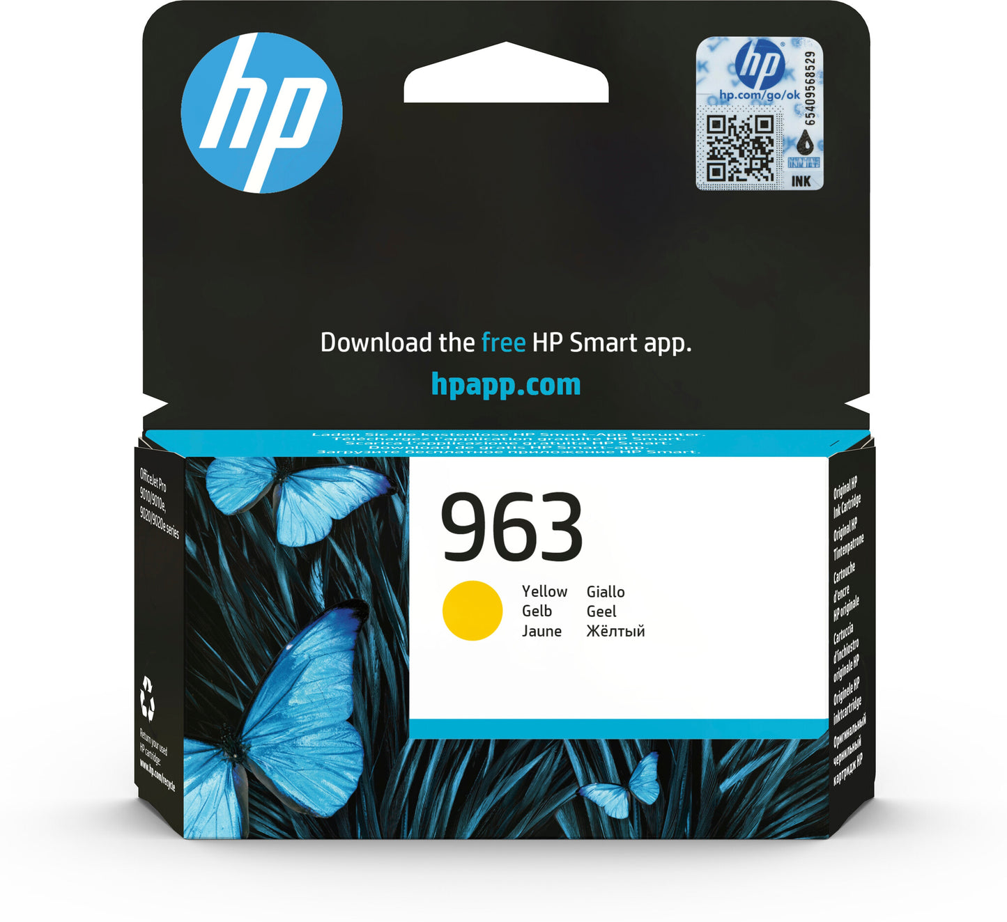 HP 963 gul original bläckpatron