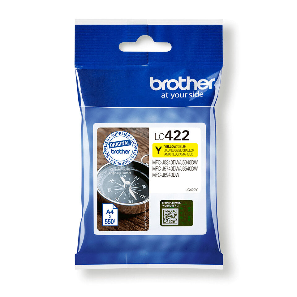 Brother LC-422Y bläckpatroner 1 styck Original Gul