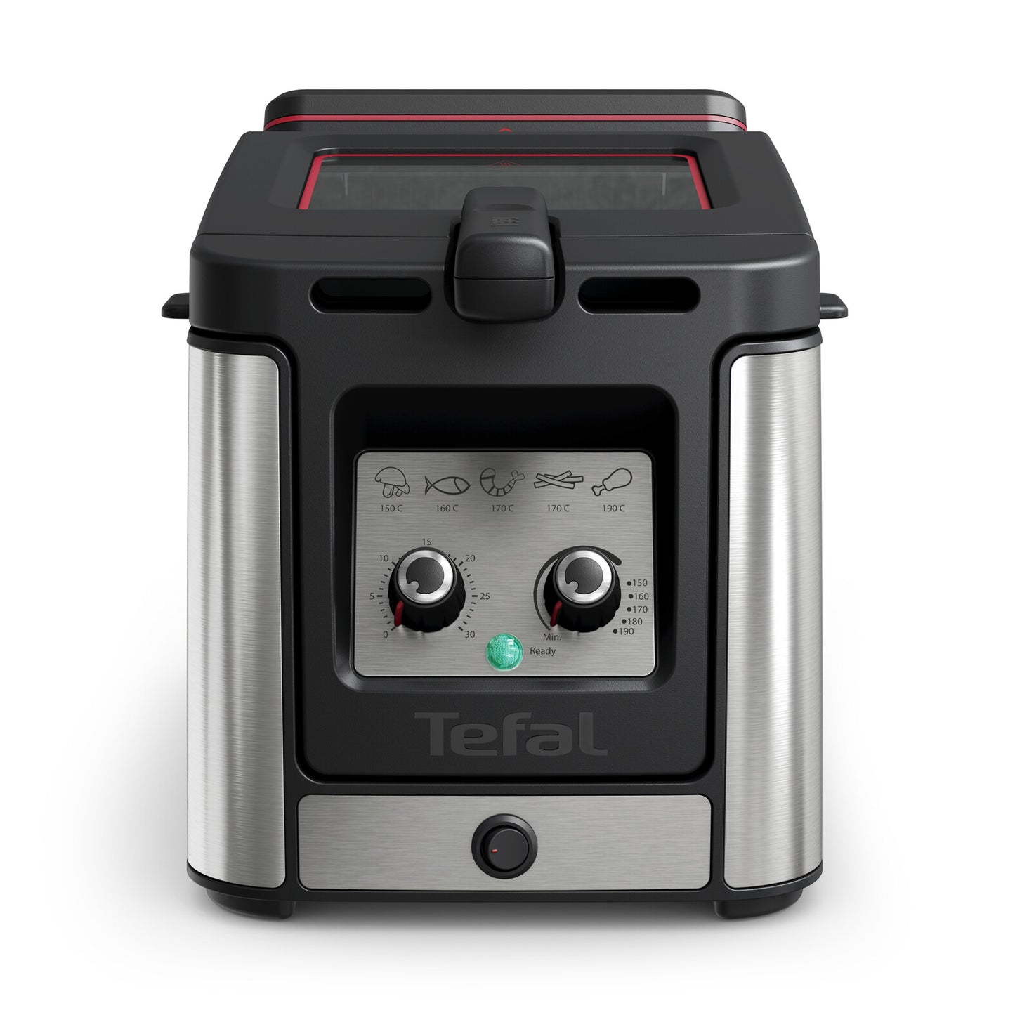 Tefal Clear Duo FR600D Single 0,65 l Fristående 2000 W Fritös Svart, Rostfritt stål