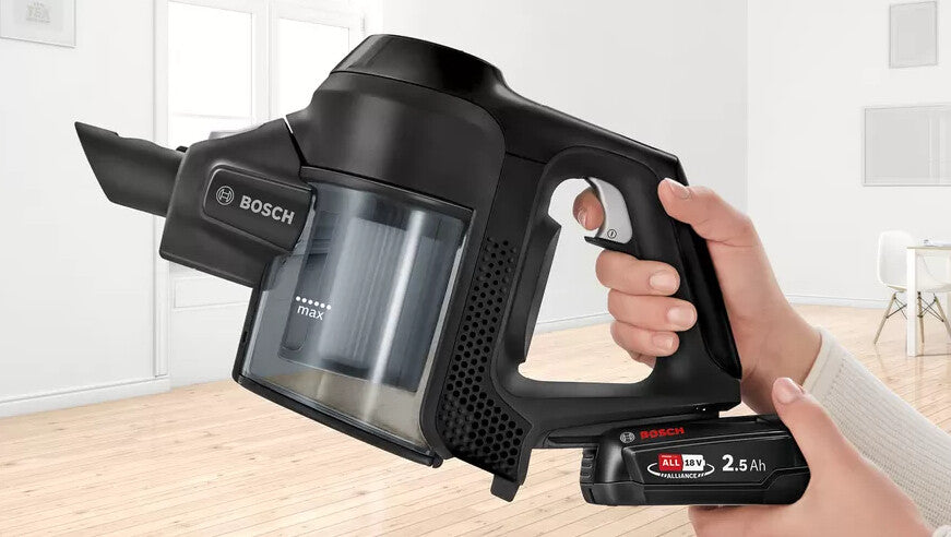 Bosch Serie 6 BBS611BSC upprättstående dammsugare och elektrisk sopborste 2-in-1 stick vacuum Batteri Torr Utan påse Svart 2,5 Ah