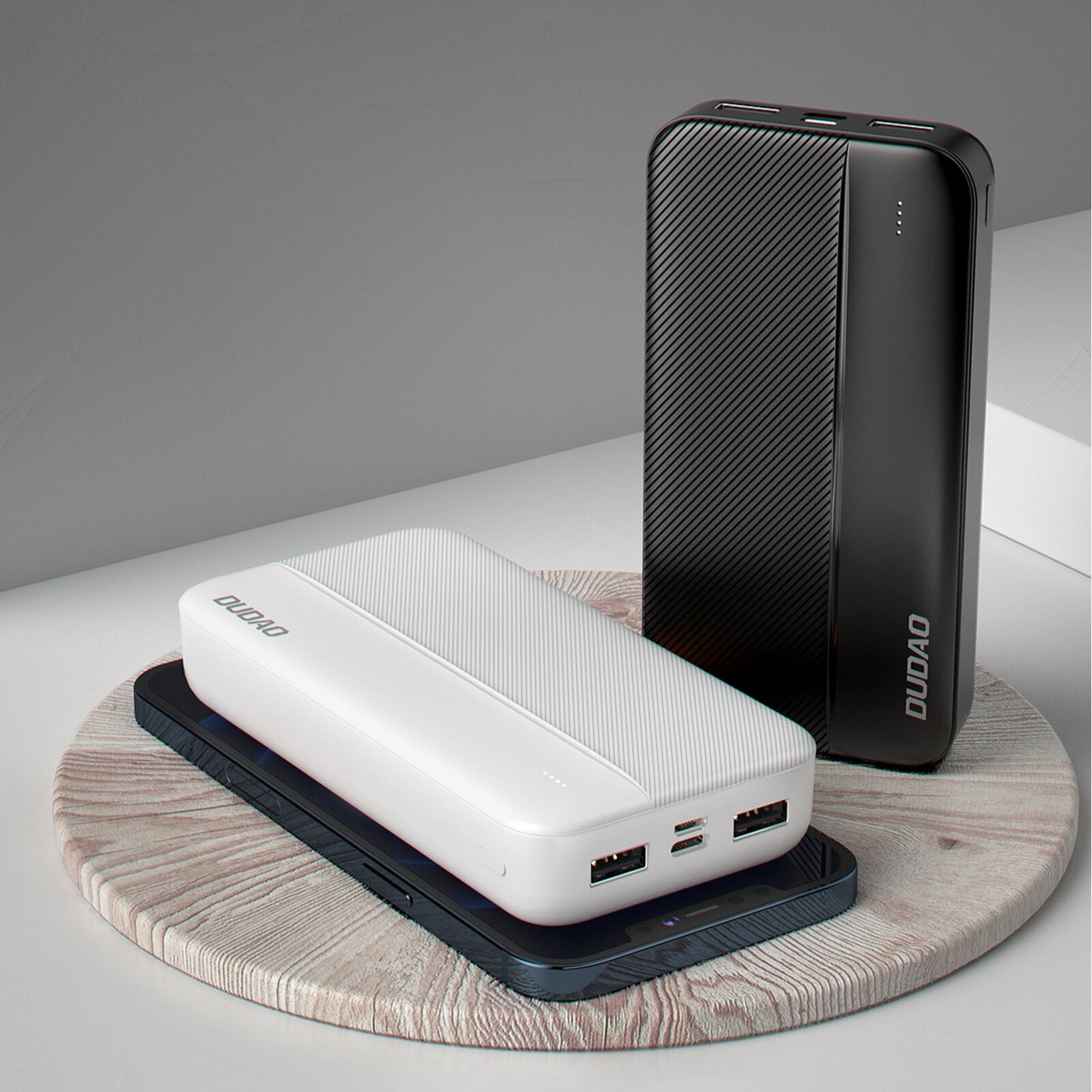 DUDAO powerbank 20000mAh 2xUSB-A 10W black K4S+ Svart