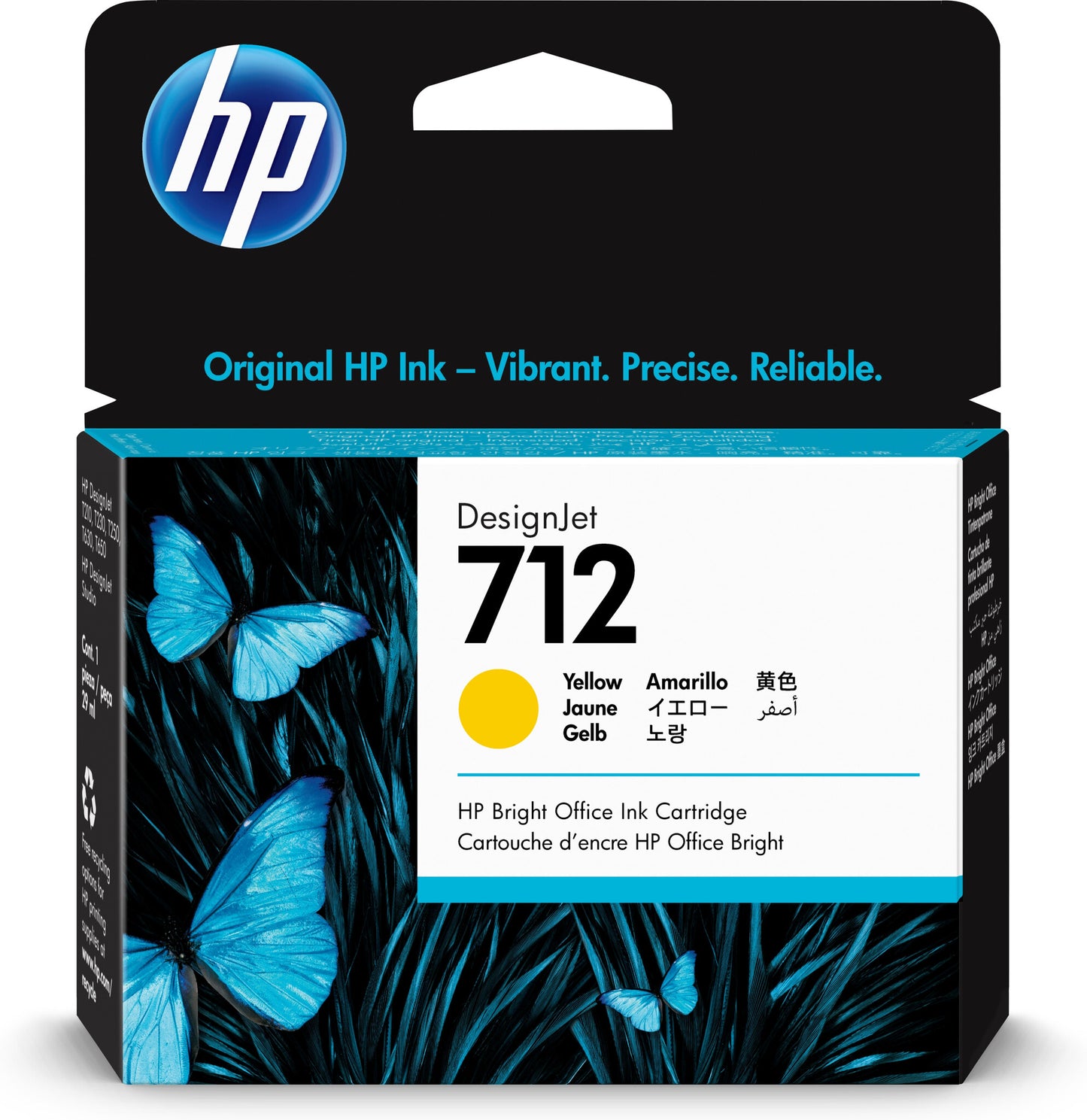 HP 712 29 ml gul DesignJet-bläckpatron