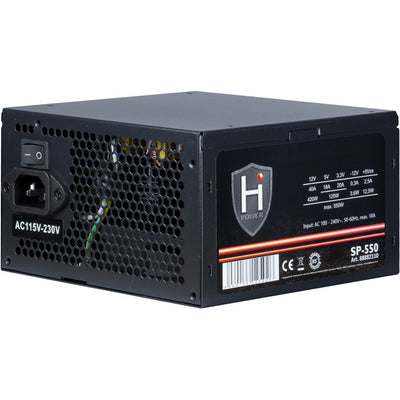 Inter-Tech HIPOWER SP-550 strömförsörjningsenheter 550 W 20+4 pin ATX ATX Svart