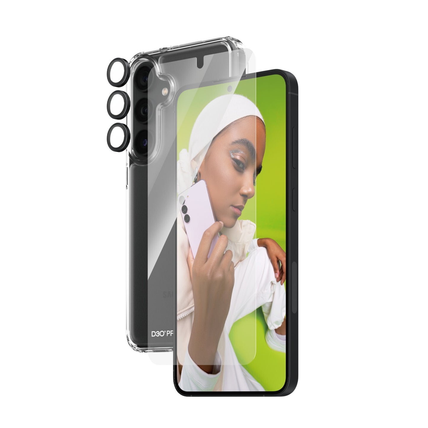 PanzerGlass 3-in-1 Bundle Glas, Case, Cam Genomskinligt skärmskydd Samsung 1 styck