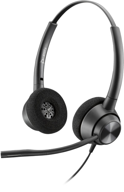 POLY EncorePro 320 med Quick Disconnect Binaural Headset TAA
