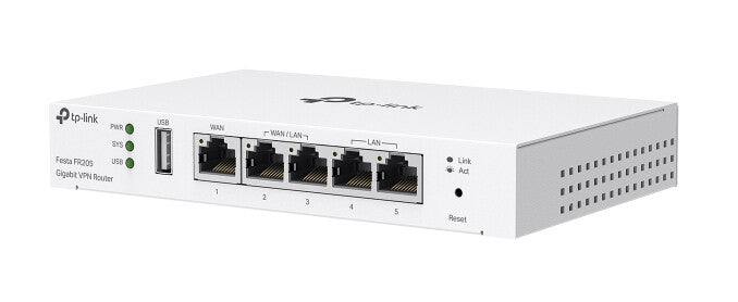 TP-Link Festa FR205 kabelansluten router 10 Gigabit Ethernet, 100 Gigabit Ethernet, Gigabit Ethernet Vit