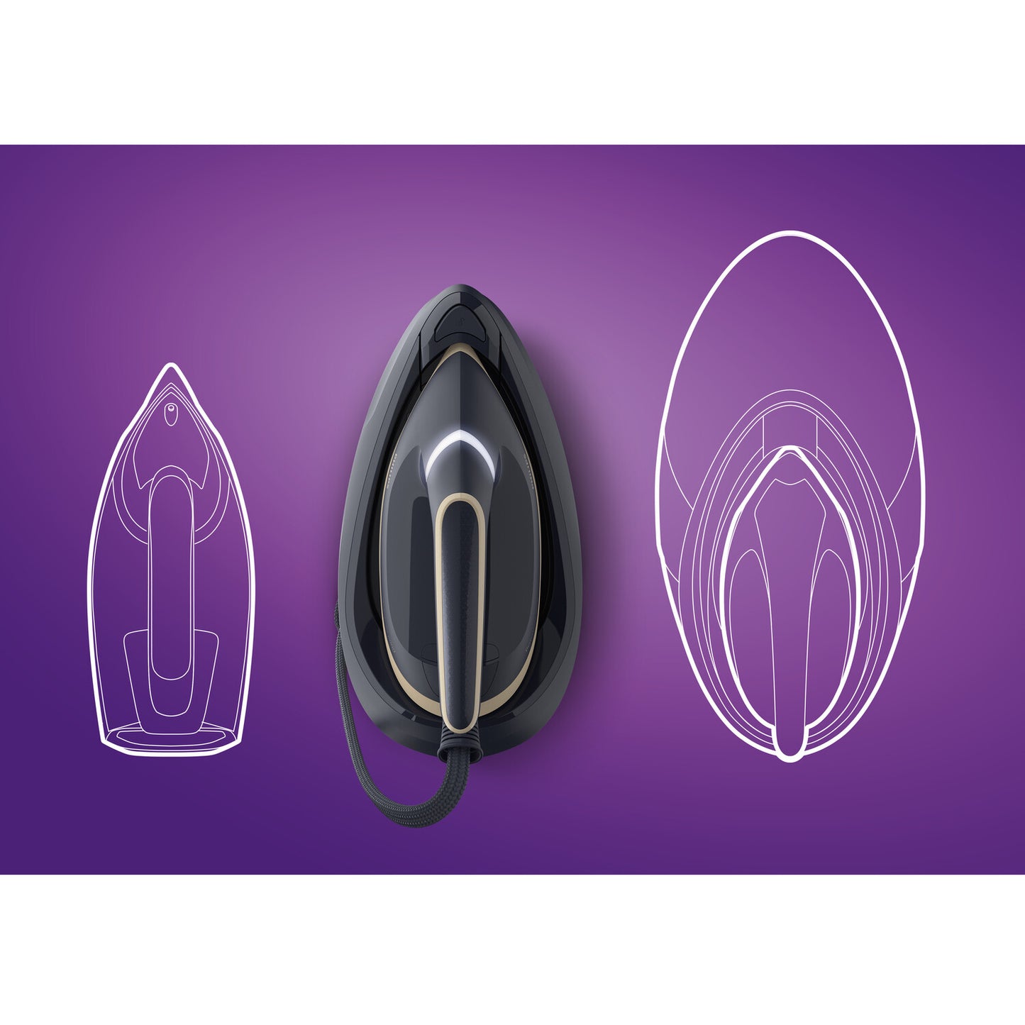 Philips PSG6066/20 ångstrykjärnsladdare 2400 W 1,8 l SteamGlide Advanced Blå, Guld