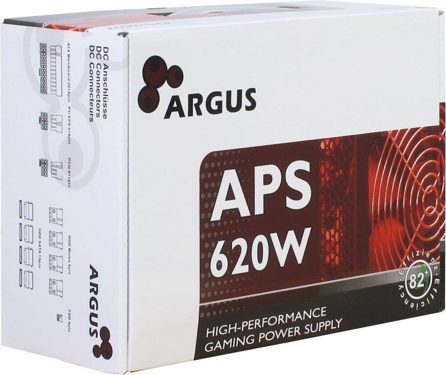 Inter-Tech Argus APS strömförsörjningsenheter 620 W 20+4 pin ATX ATX Svart