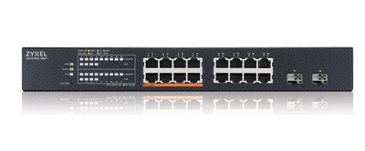 Zyxel XMG1915-18EP hanterad L2 2.5G Ethernet (100/1000/2500) Strömförsörjning via Ethernet (PoE) stöd