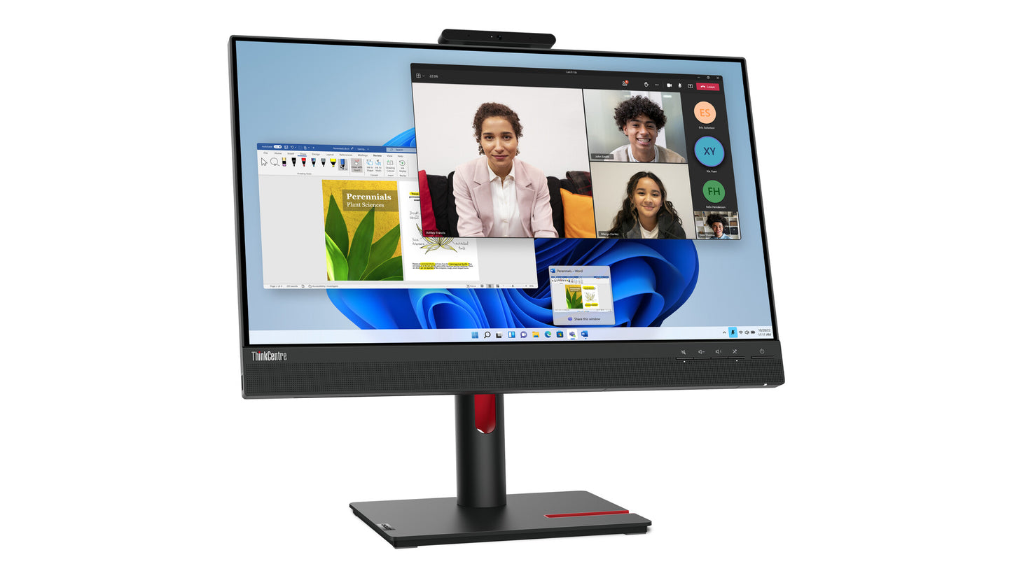 Lenovo ThinkCentre Tiny-In-One 24 Gen 5 LED display 60,5 cm (23.8") 1920 x 1080 pixlar Full HD Pekskärm Svart