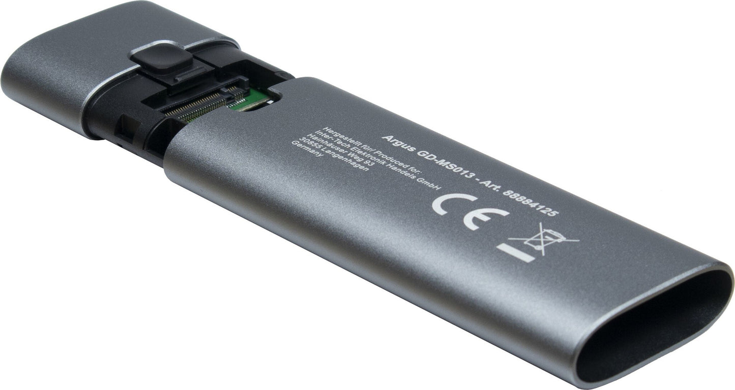 Inter-Tech GD-MS013 HDD-hölje Blå M.2