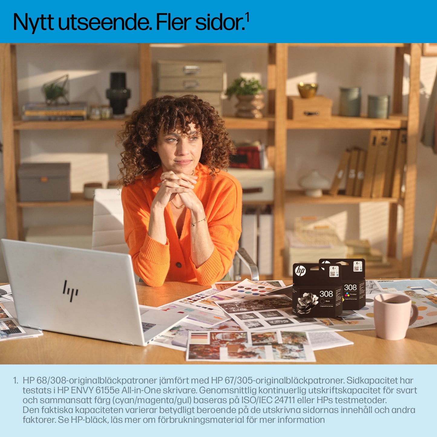 HP 308 svart originalbläckpatron EU