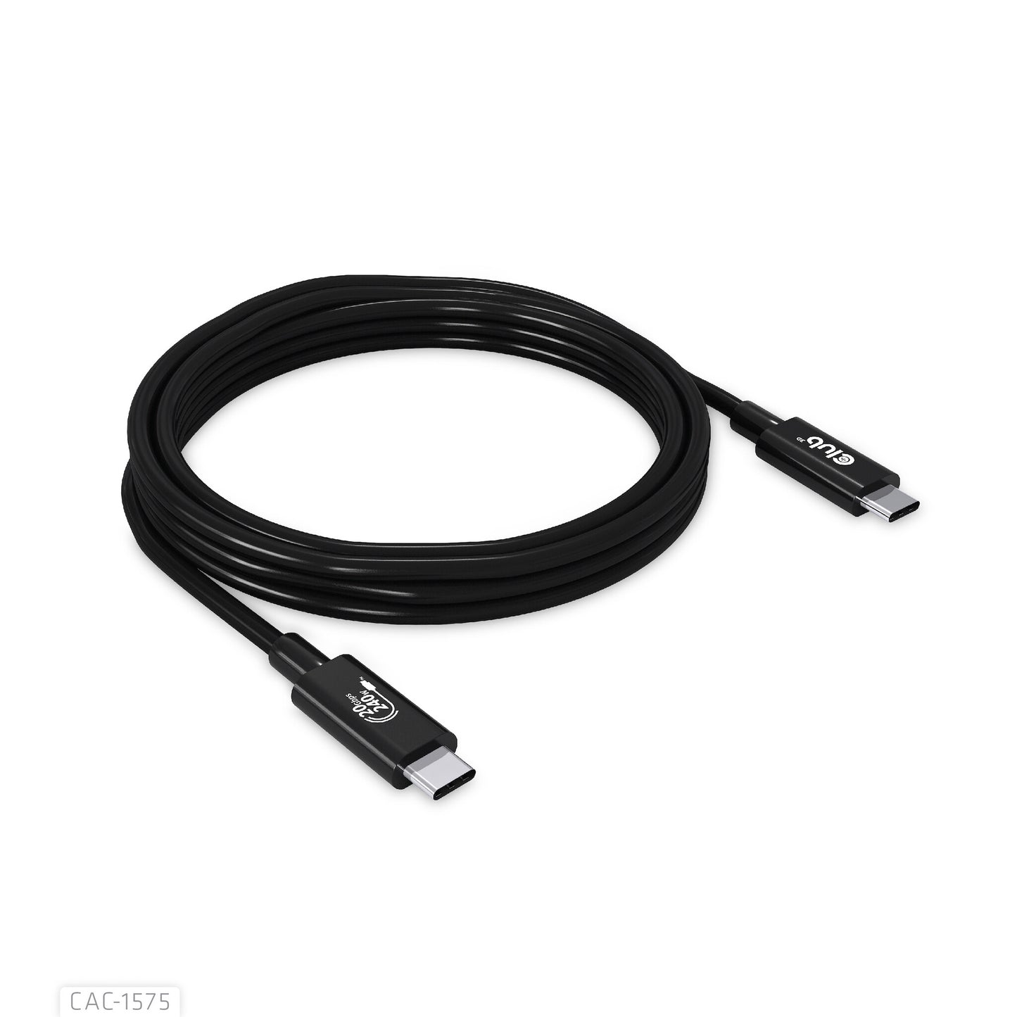 CLUB3D CAC-1575 USB-kablar USB4 Gen 2x2 2 m USB C Svart