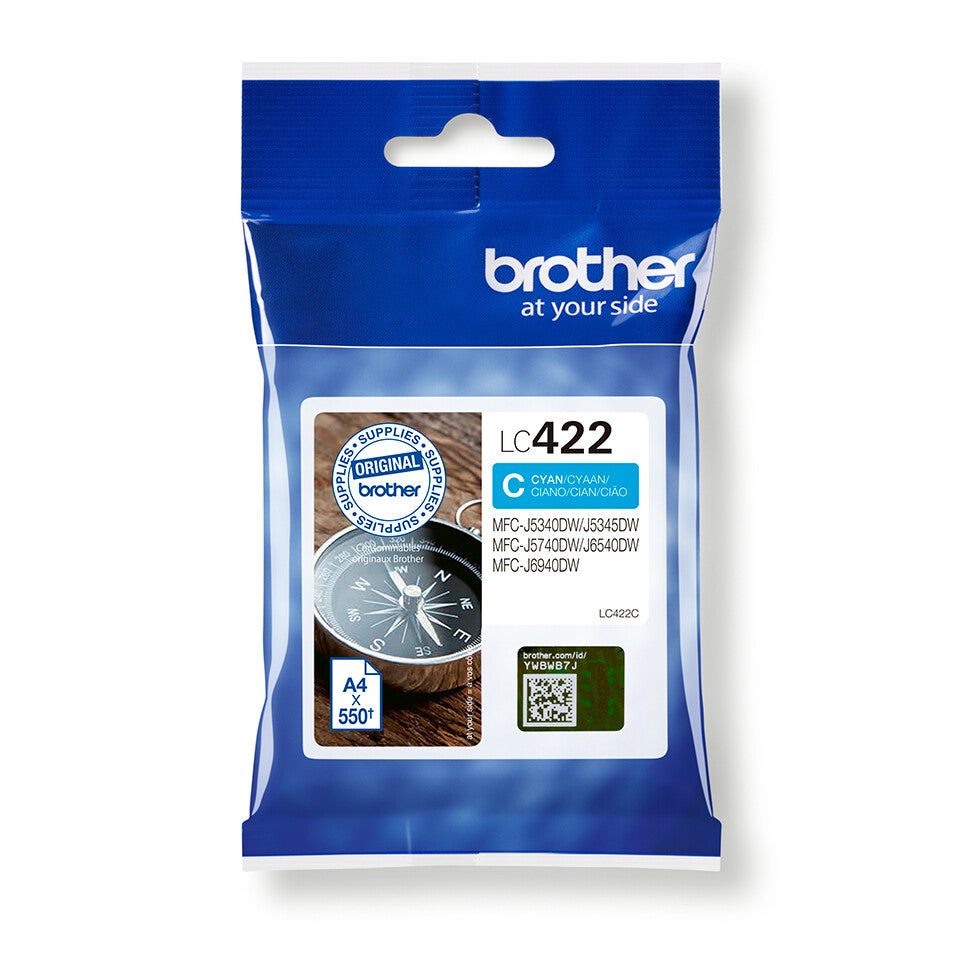 Brother LC422C bläckpatroner 1 styck Original Cyan