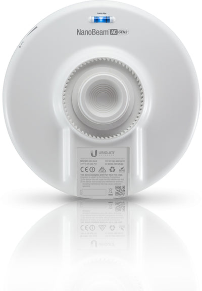 Ubiquiti NanoBeam 5AC Gen 2 Nätverksbrygga 450 Mbit/s Vit