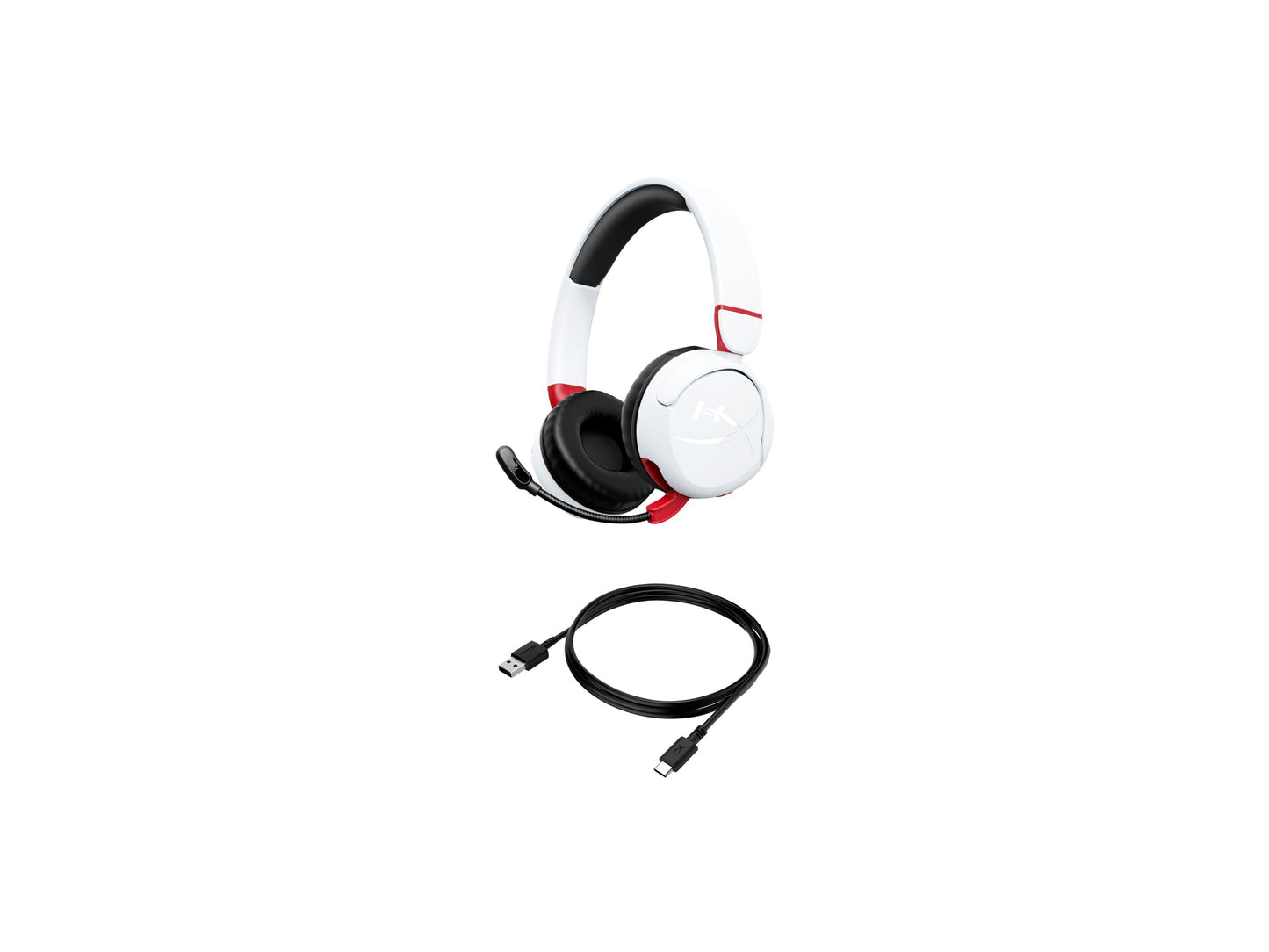 HyperX Cloud Mini – Trådlöst Gamingheadset med Bluetooth 5.3, ANC & 3,5 mm (Vitt)
