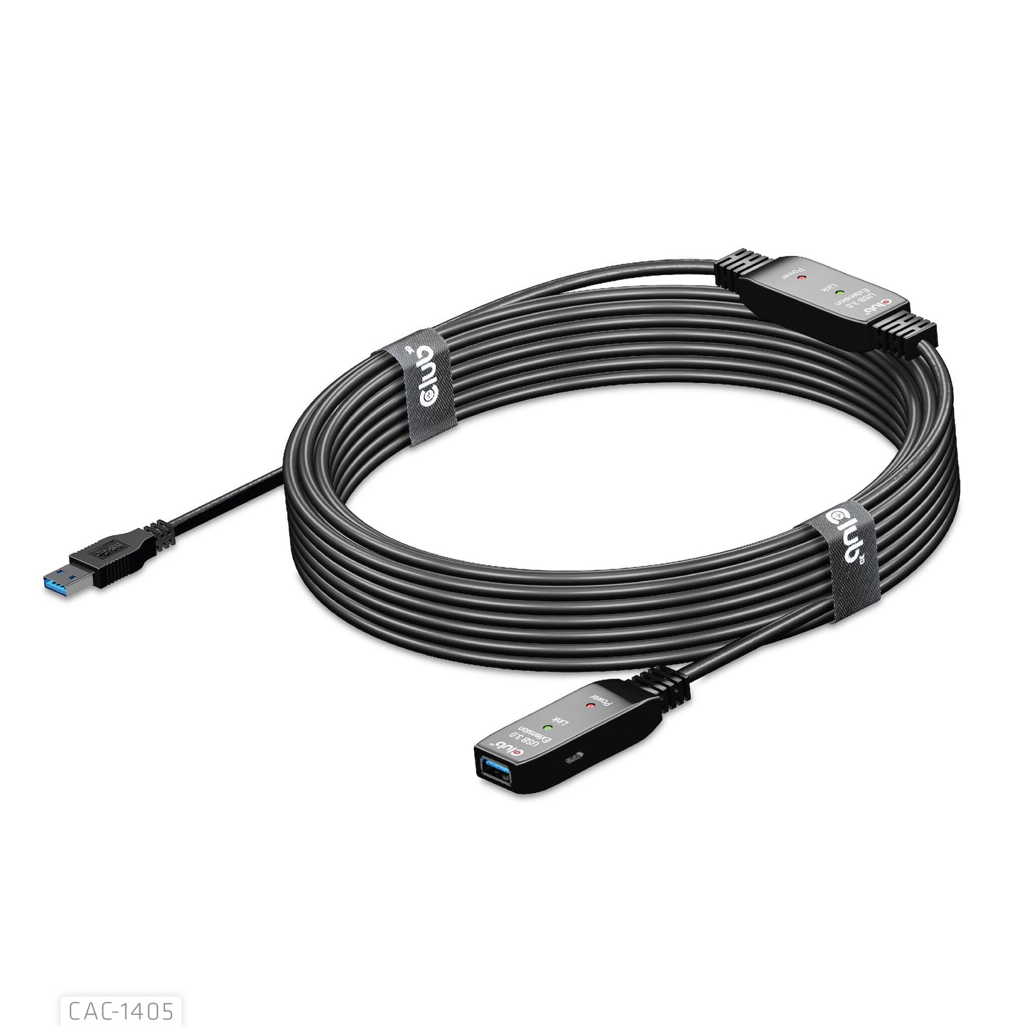 CLUB3D CAC-1405 USB-kablar 10 m USB 3.2 Gen 2 (3.1 Gen 2) USB A Svart