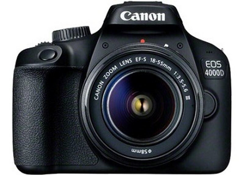 Canon EOS 4000D + EF-S 18-55mm III SLR-kamerauppsättning 18 MP 5184 x 3456 pixlar Svart