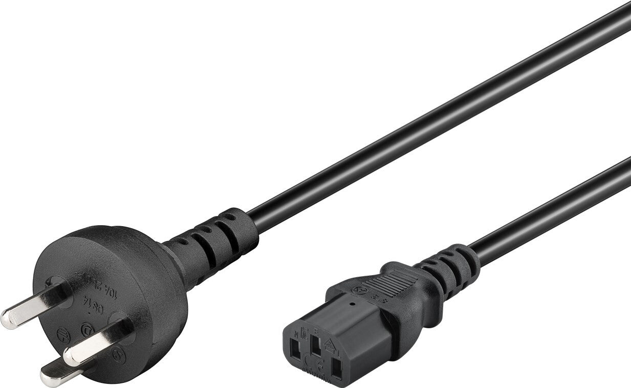 Goobay 93618 strömkablar Svart 2 m Strömkontakt typ K IEC C13