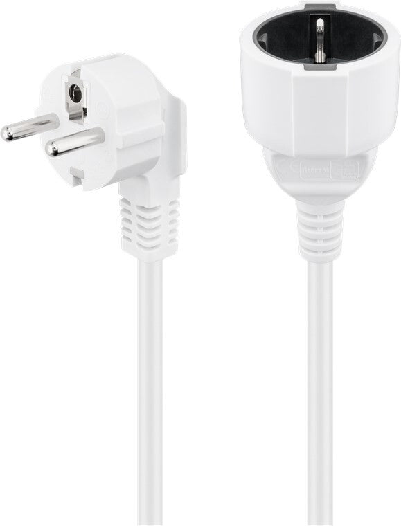 Goobay 93088 strömkablar Vit 5 m Strömkontakt typ F