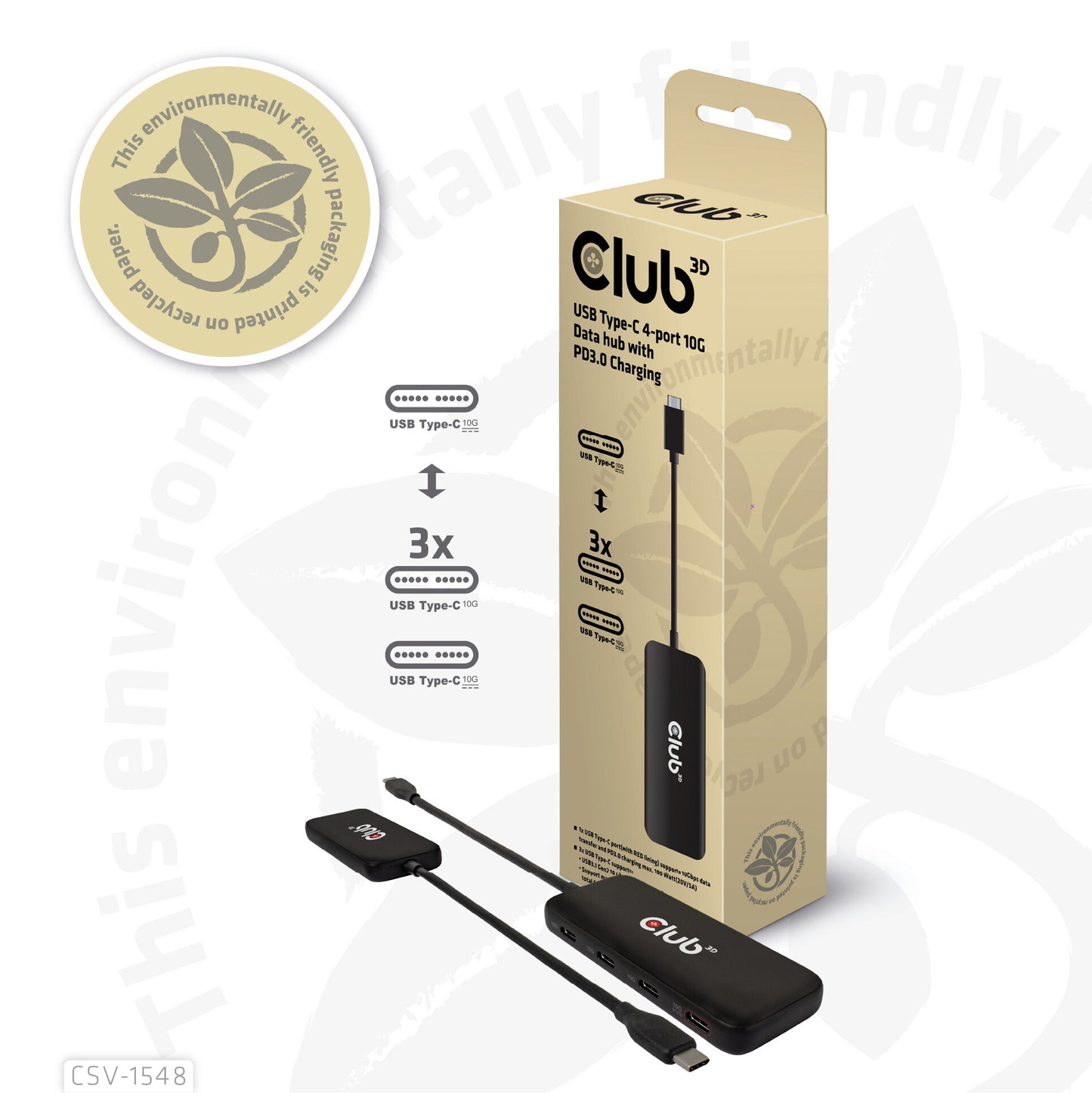 CLUB3D CSV-1548 gränssnittshubbar