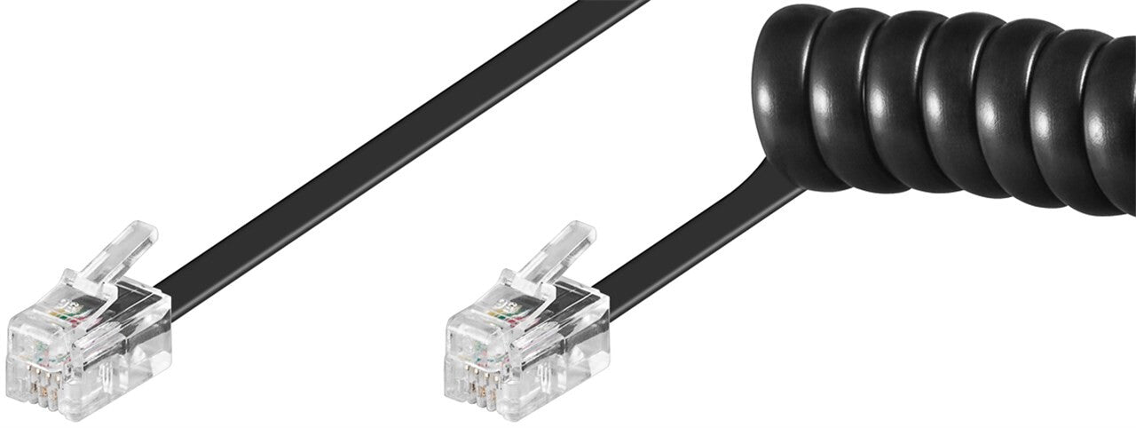 Goobay 50270 telefonkablar 2 m Svart