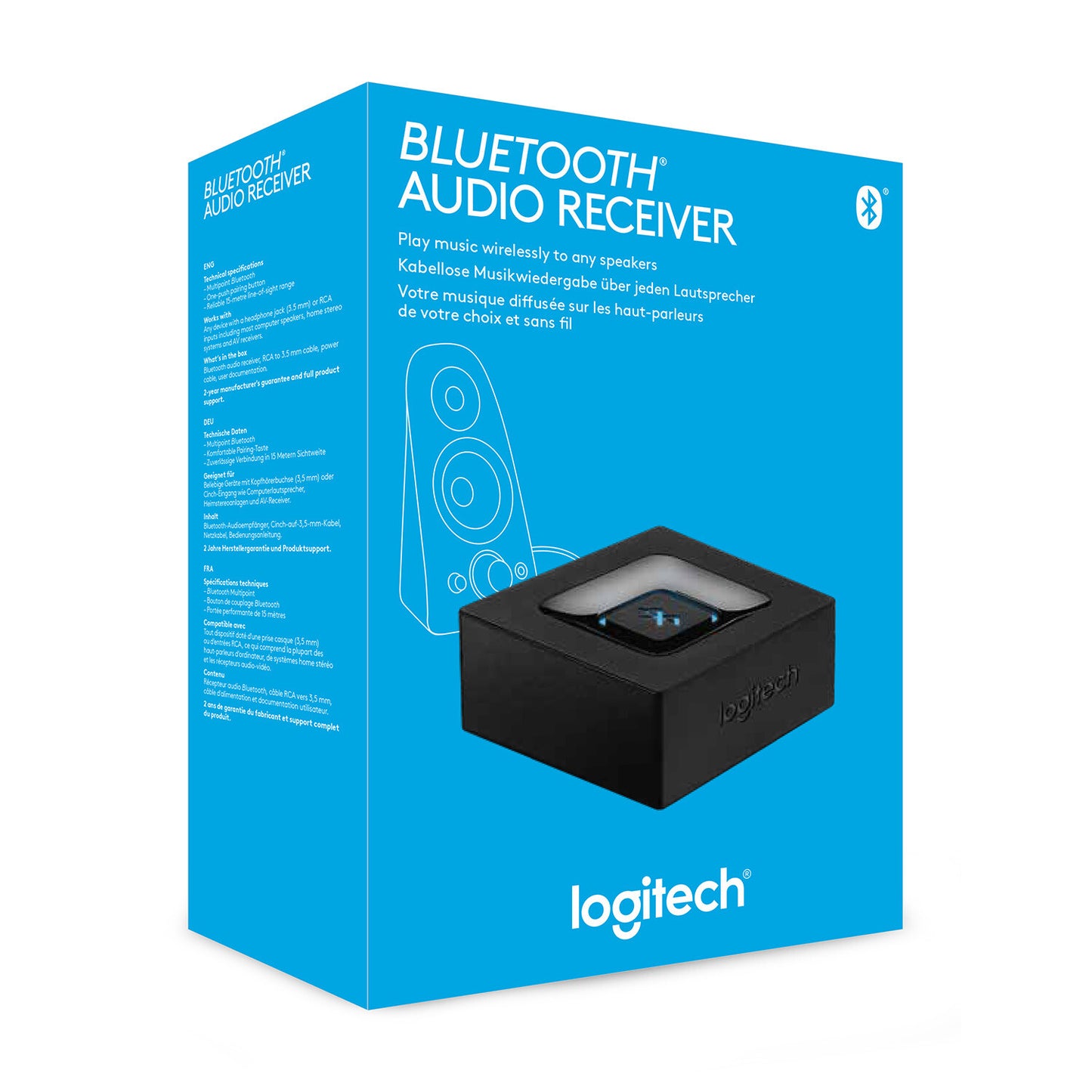 Logitech Bluetooth Audio Receiver 15 m Svart