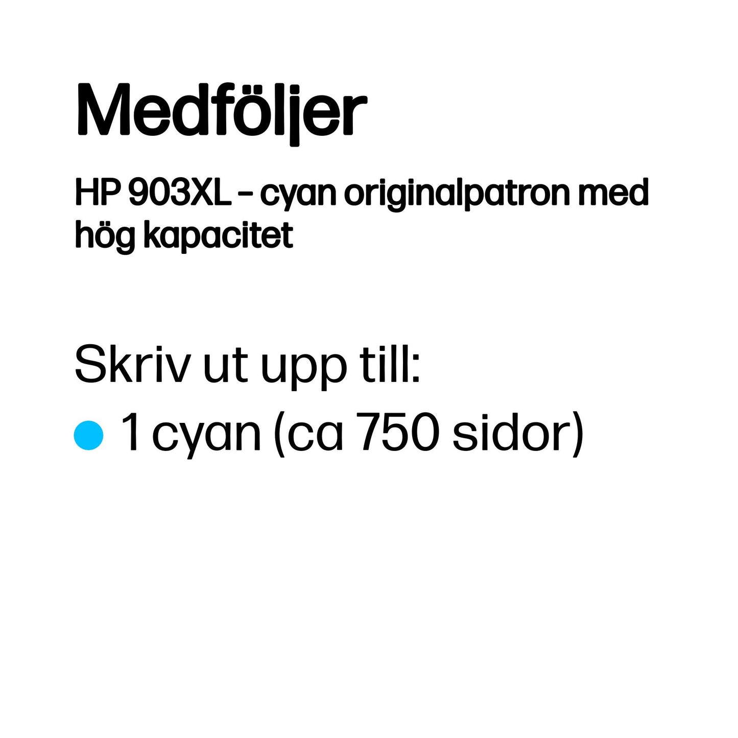 HP 903XL – cyan originalpatron med hög kapacitet