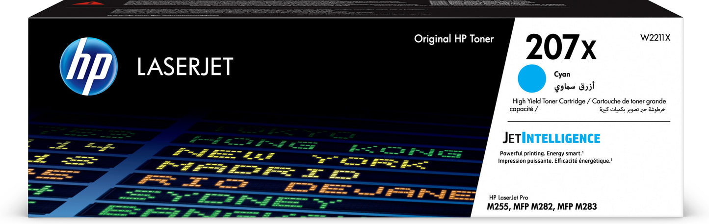 HP 207X cyan original LaserJet-tonerkassett med hög kapacitet