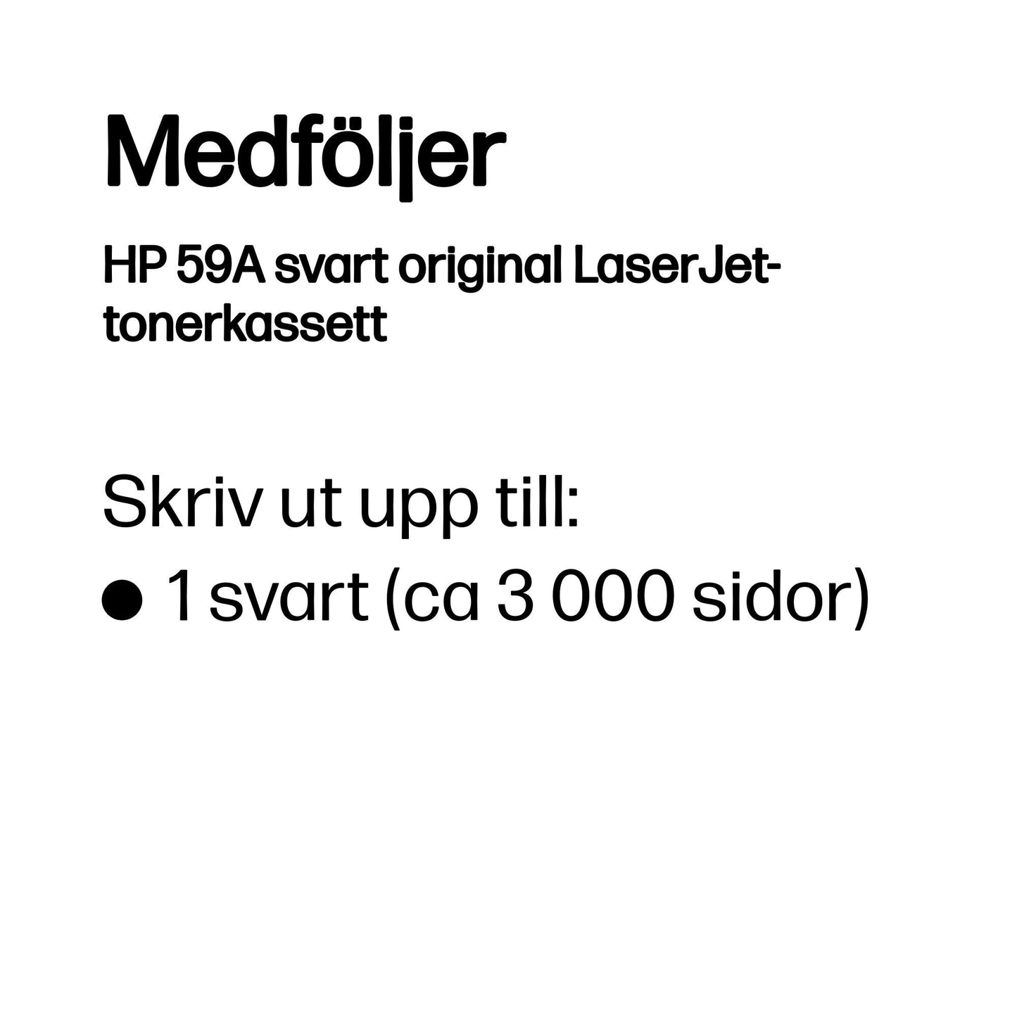 HP 59A svart original LaserJet-tonerkassett