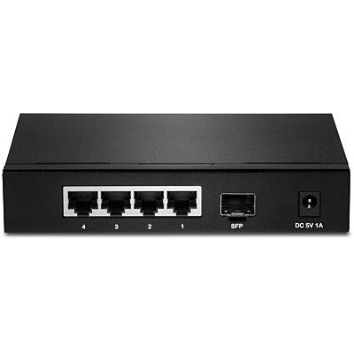Trendnet TEG-S51SFP nätverksswitchar Ohanterad Gigabit Ethernet (10/100/1000) Svart