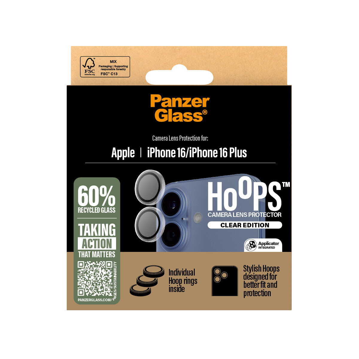 PanzerGlass PG Hoops TP iPhone 16 6.1/6.7Inch