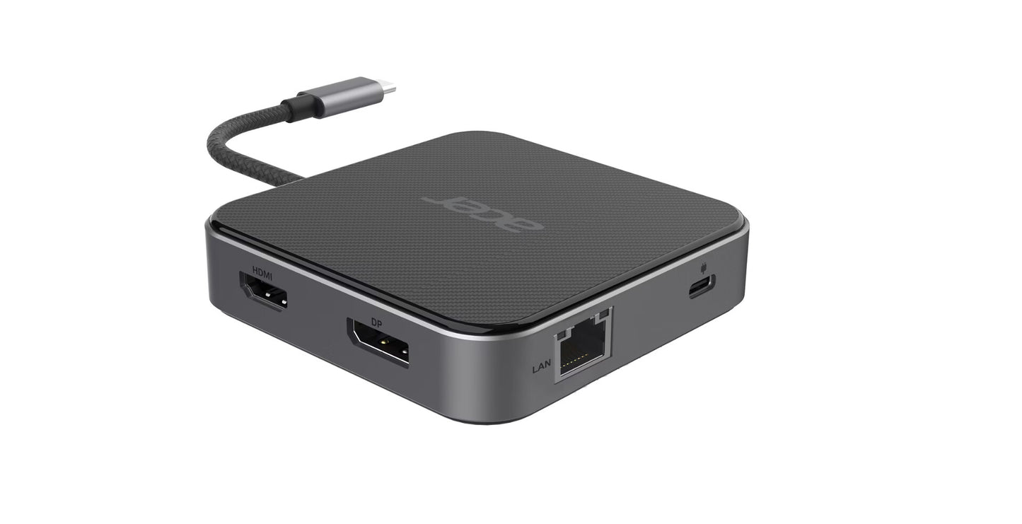 Acer 7-in-1 USB 4 Dongle Kabel USB4 Svart, Silver