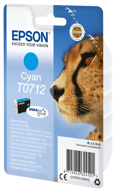 Epson Enpack cyan T0712 DURABrite Ultra-bläck