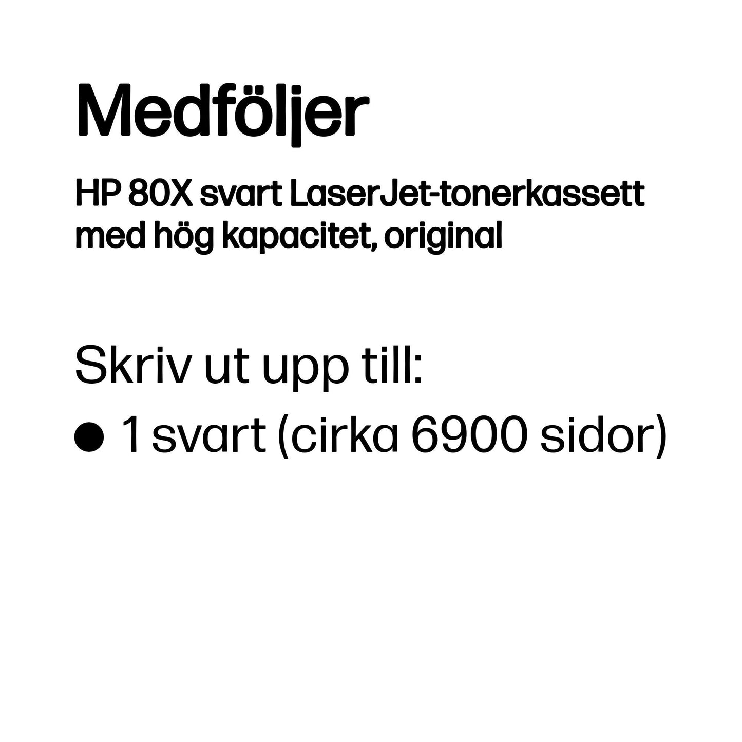 HP 80X svart LaserJet-tonerkassett med hög kapacitet, original