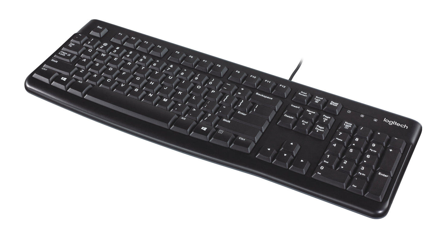 Logitech Keyboard K120 for Business tangentbord Kontor USB QWERTY Amerikanskt internationellt Svart