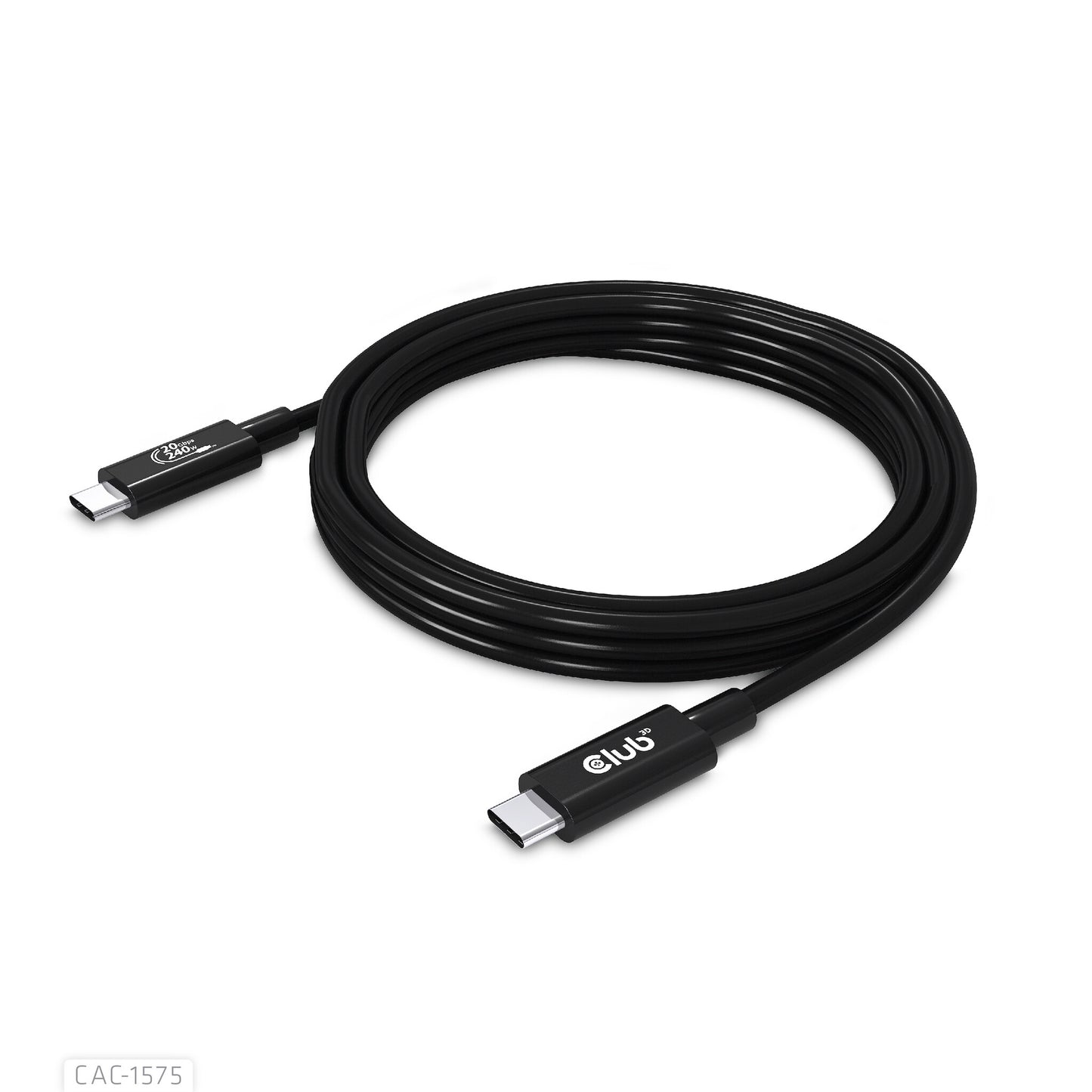 CLUB3D CAC-1575 USB-kablar USB4 Gen 2x2 2 m USB C Svart