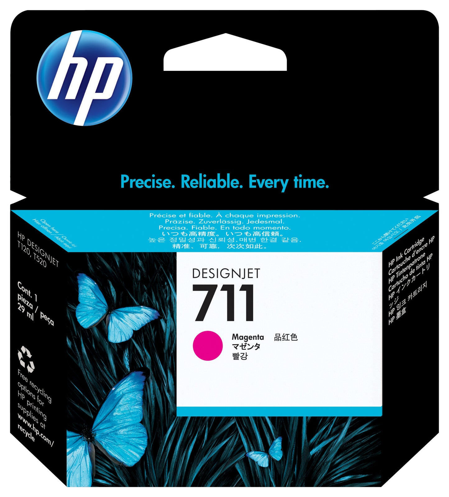 HP 711 29 ml DesignJet-bläckpatron, magenta