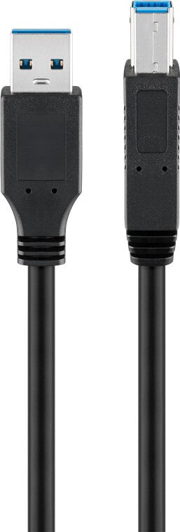 Goobay 93655 USB-kablar USB 3.2 Gen 1 (3.1 Gen 1) 1,8 m USB A USB B Svart