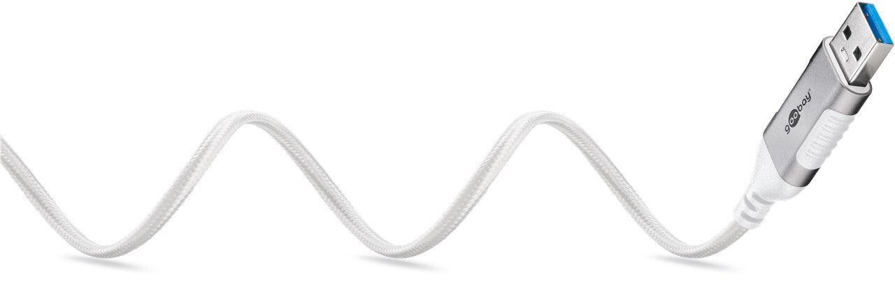 Goobay 74384 kabelomvandlare (hane/hona) USB 3.0 type A RJ45 Vit