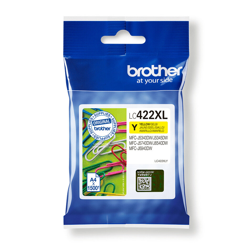 Brother LC-422XLY bläckpatroner 1 styck Original Gul