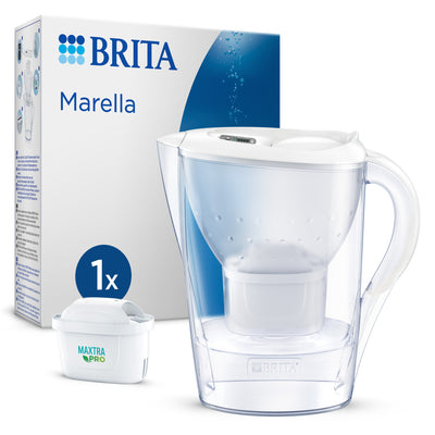Brita Marella Vattenfilter kanna 2,4 l Transparent, Vit