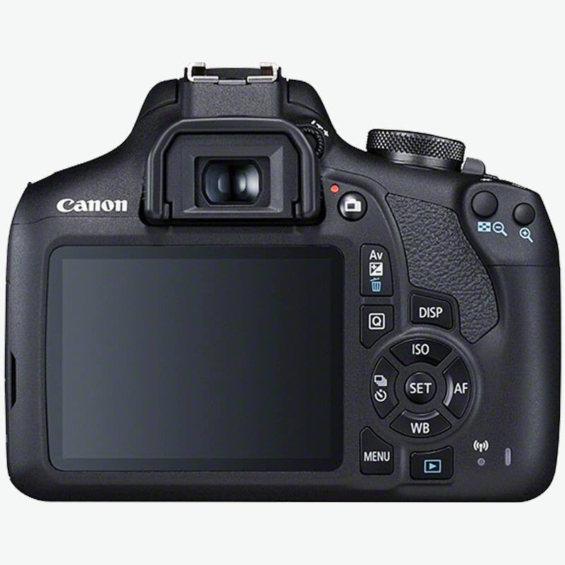 Canon EOS 2000D + EF-S 18-55mm f/3.5-5.6 III SLR-kamerauppsättning 24,1 MP CMOS 6000 x 4000 pixlar Svart