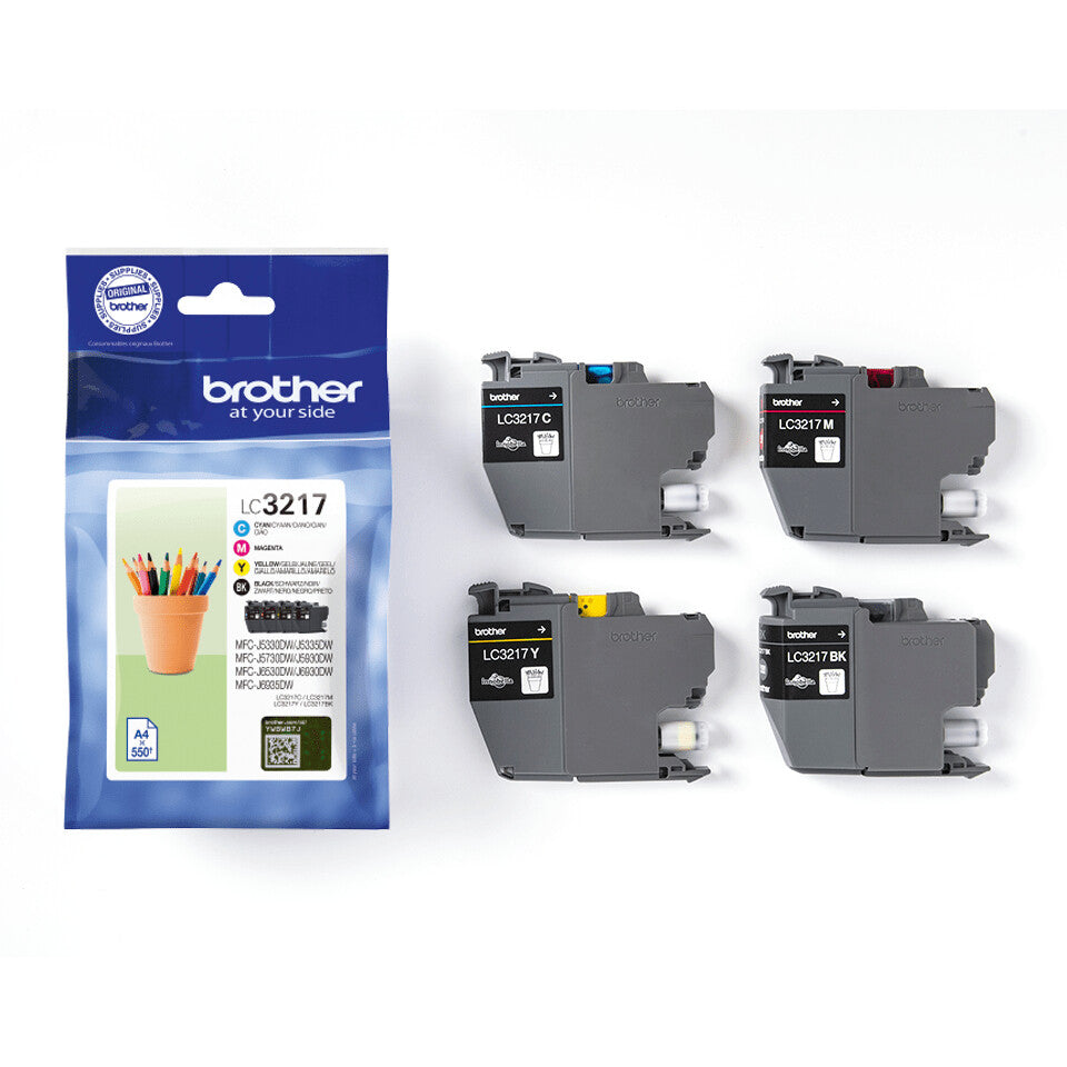 Brother LC3217VALDR bläckpatroner 4 styck Original Svart, Cyan, Magenta, Gul