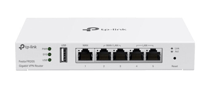 TP-Link Festa FR205 kabelansluten router 10 Gigabit Ethernet, 100 Gigabit Ethernet, Gigabit Ethernet Vit