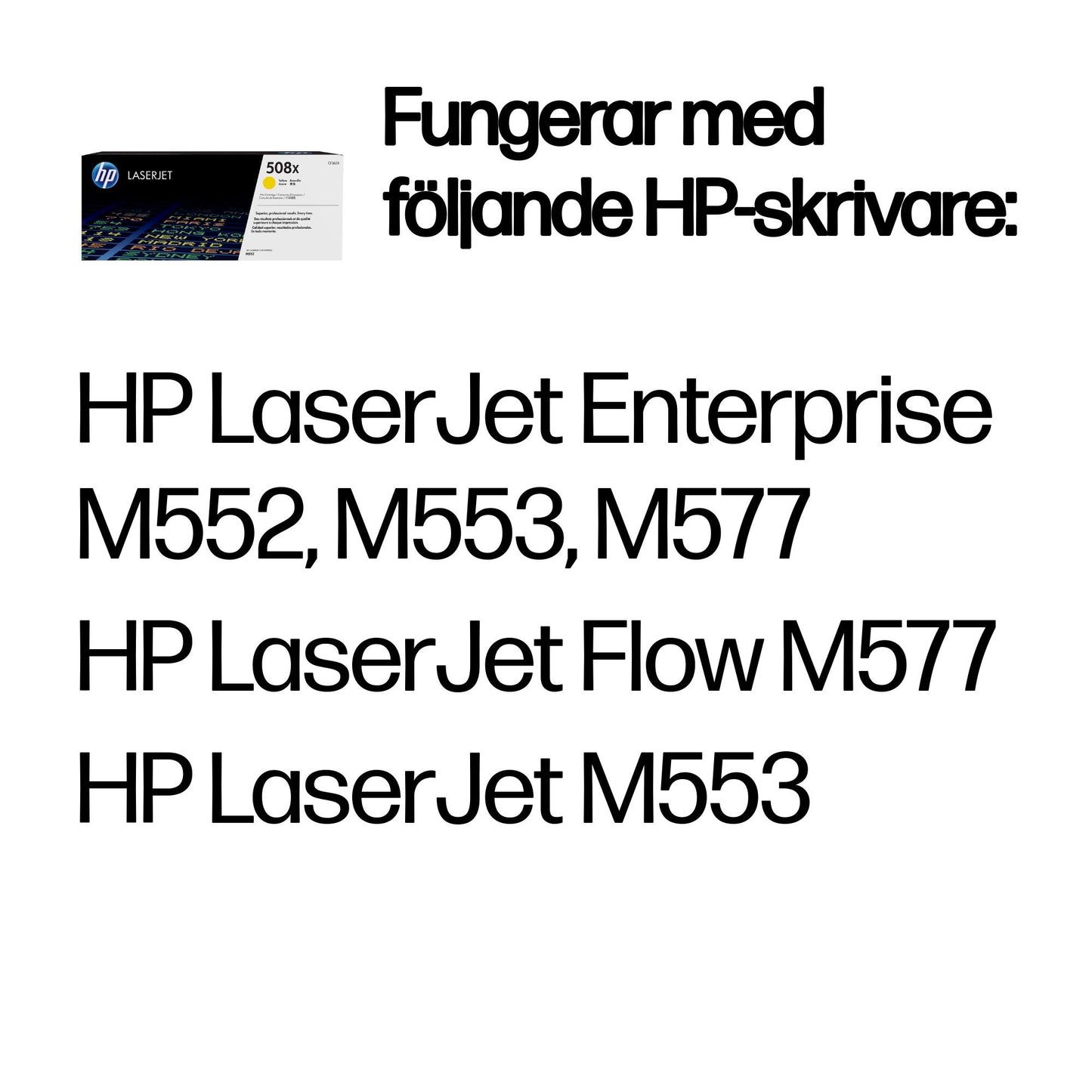 HP 508X gul original LaserJet-tonerkassett med hög kapacitet