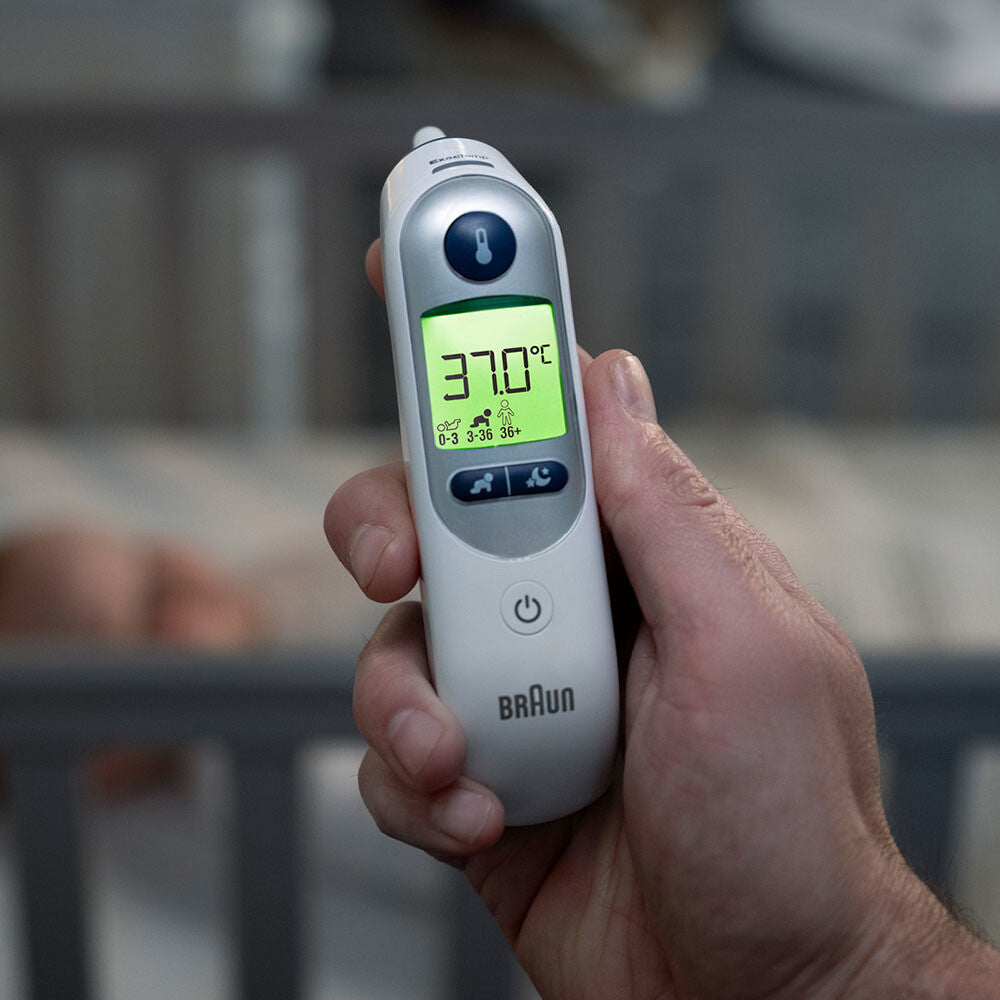 Braun IRT6525 digitala febertermometrar Kontakttermometer Vit Öra Knappar