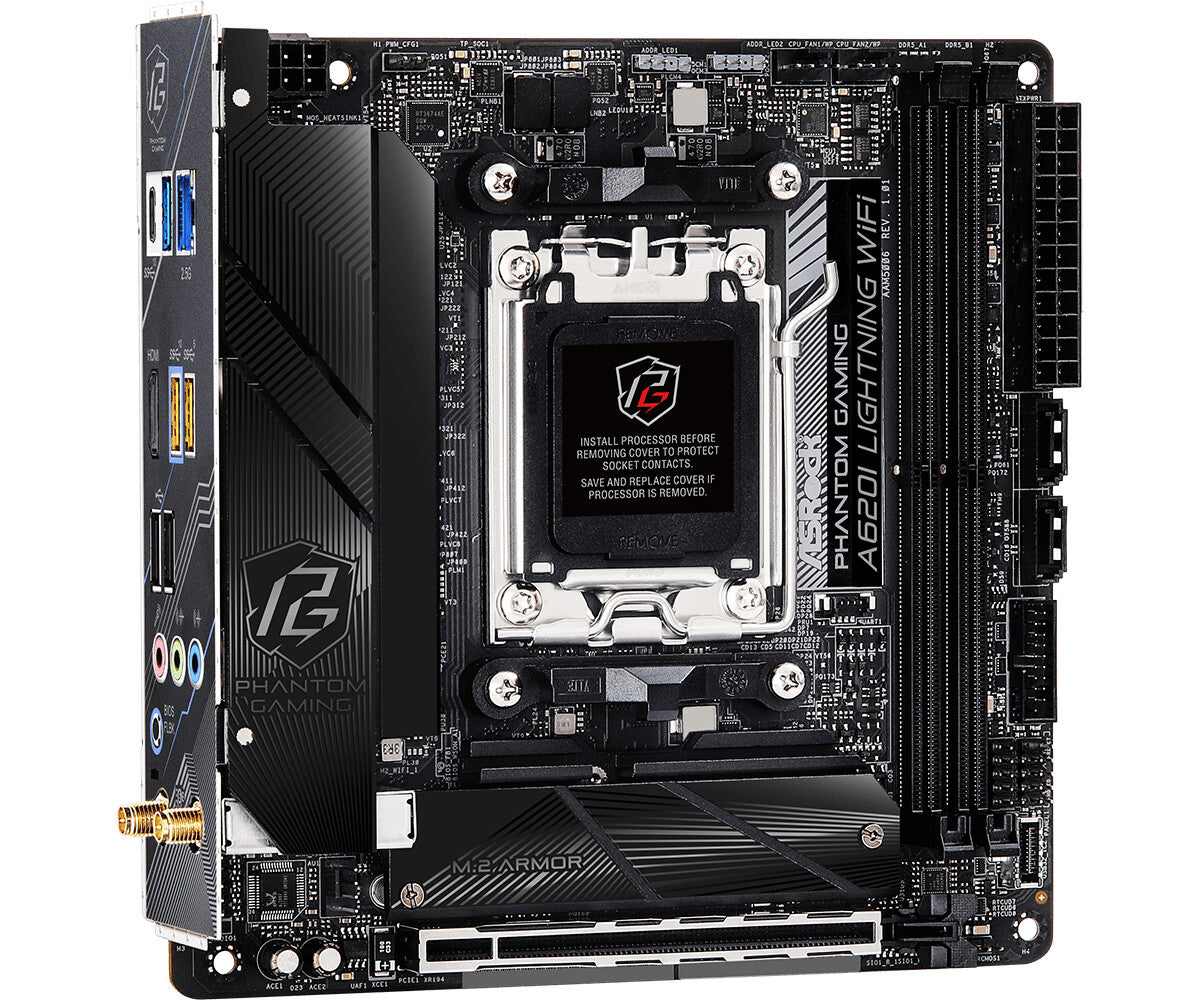Asrock A620I Lightning WiFi AMD A620 AM5-sockel Mini-ITX